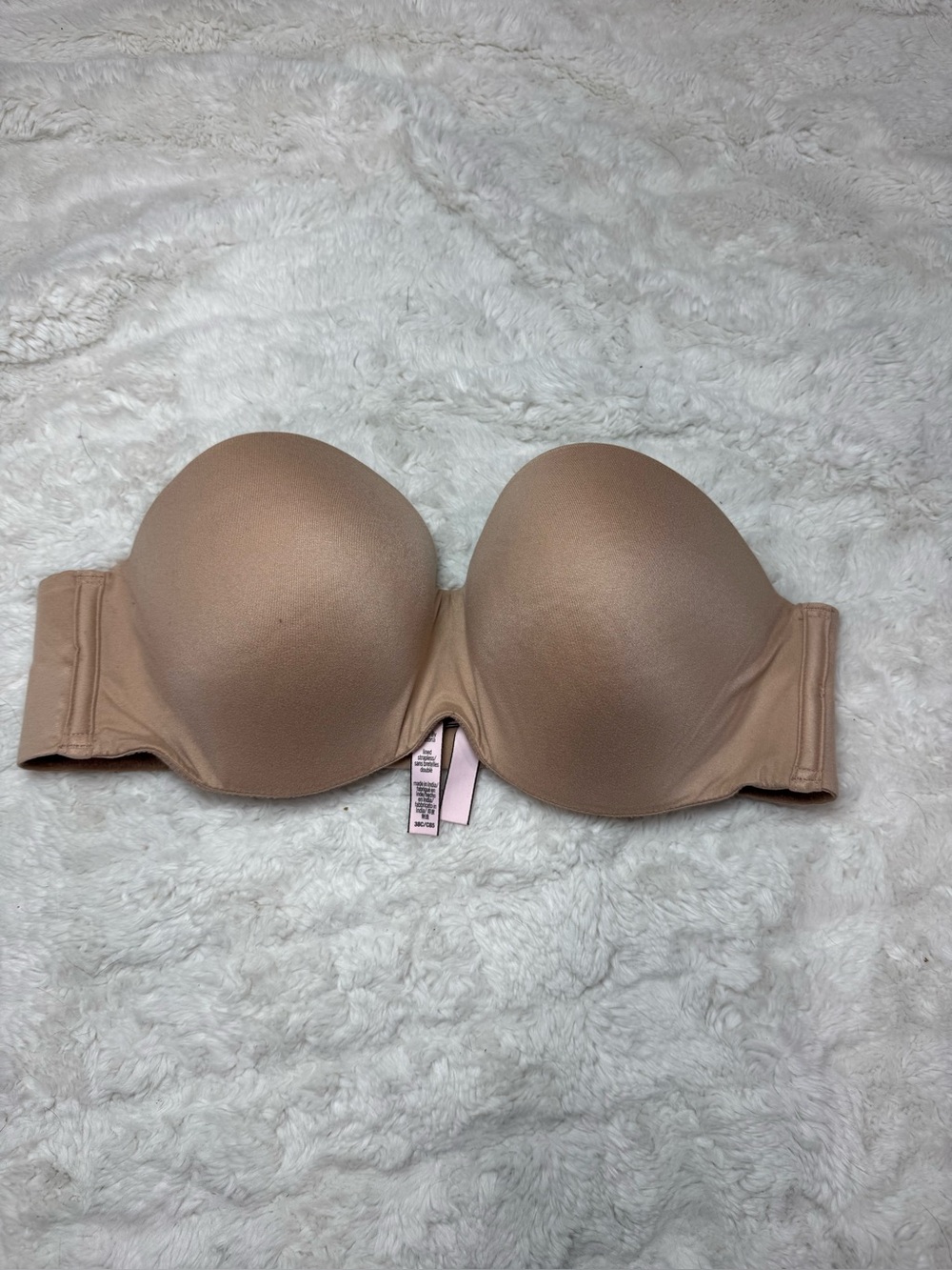 Victoria's Secret Strapless Bandeau Bra - Nude 38C